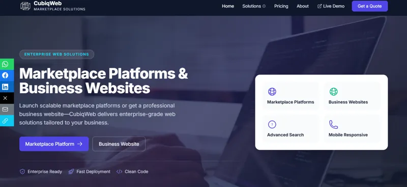 CubiqWeb Marketplace Platform